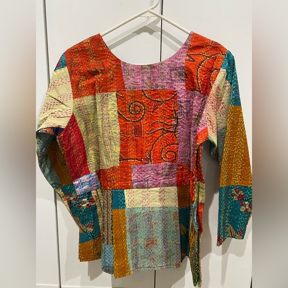 Patchwork Multicolor Women's Top - Picture 2 of 2